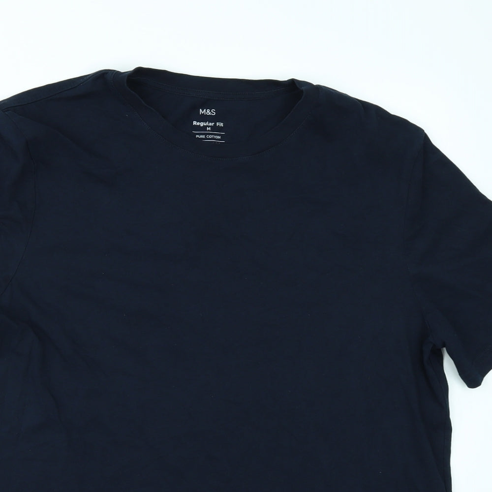 Marks and Spencer Mens Blue    T-Shirt Size M