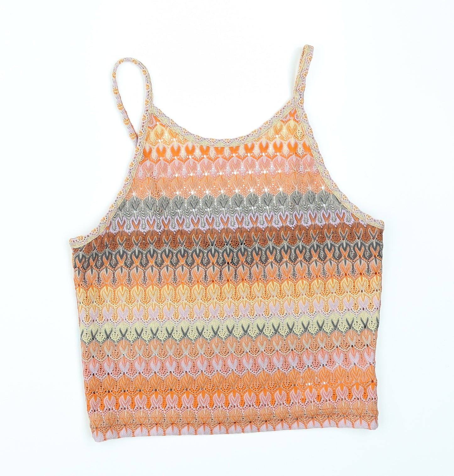 Topshop Womens Orange   Cropped T-Shirt Size 6