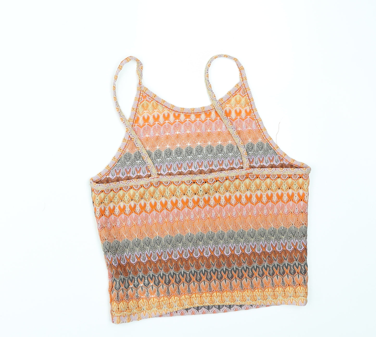 Topshop Womens Orange   Cropped T-Shirt Size 6