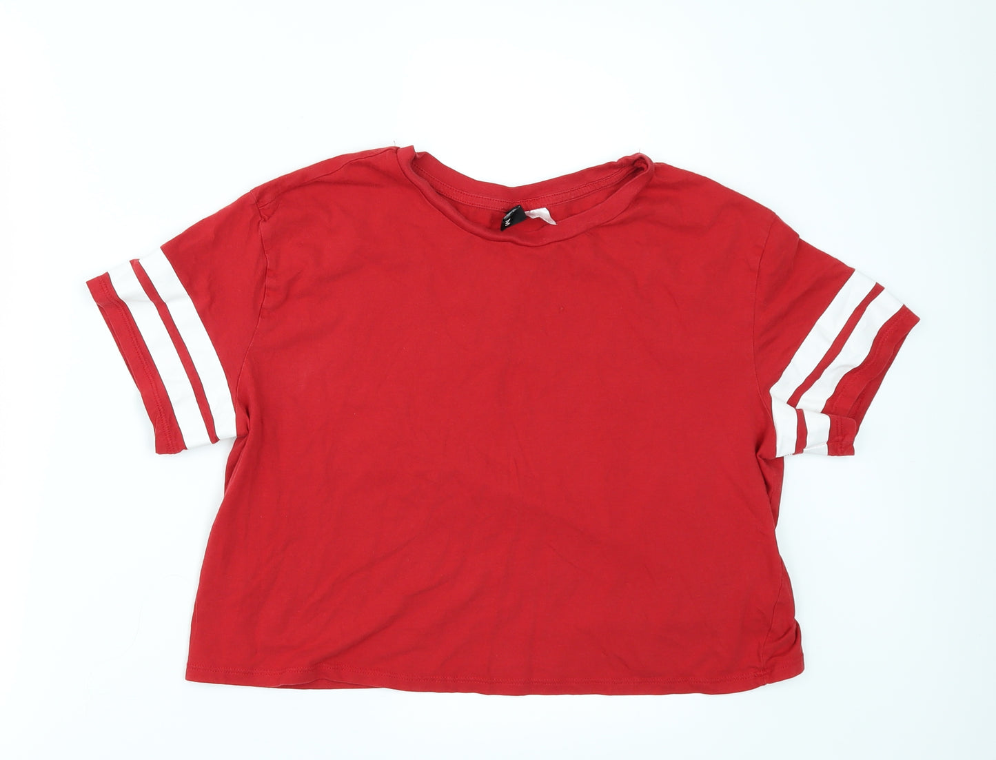 Divided by H&M Womens Red   Cropped T-Shirt Size M
