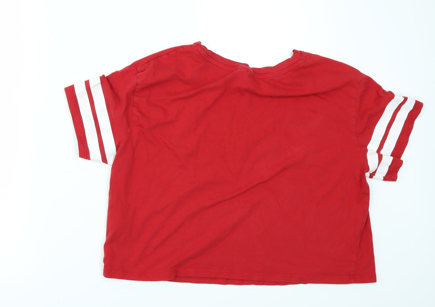 Divided by H&M Womens Red   Cropped T-Shirt Size M