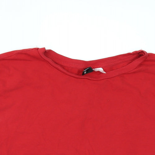 Divided by H&M Womens Red   Cropped T-Shirt Size M