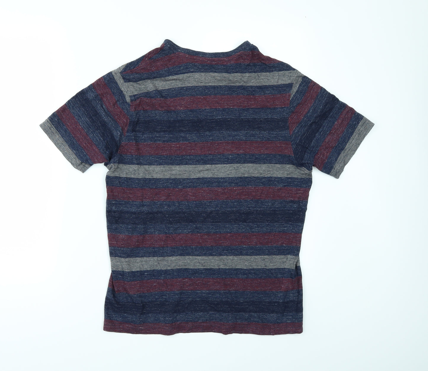 Marks and Spencer Mens Blue Striped   T-Shirt Size S