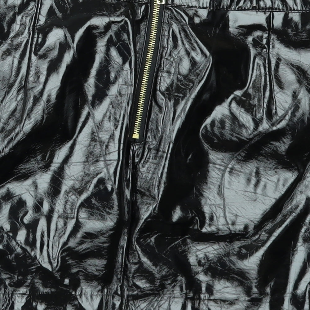 Topshop Womens Black   Mini Set Size 14  - leather look