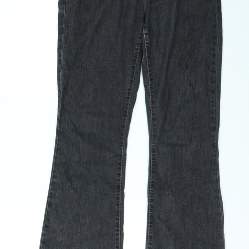 Levi's Womens Black  Denim Flared Jeans Size 28 in L28 in