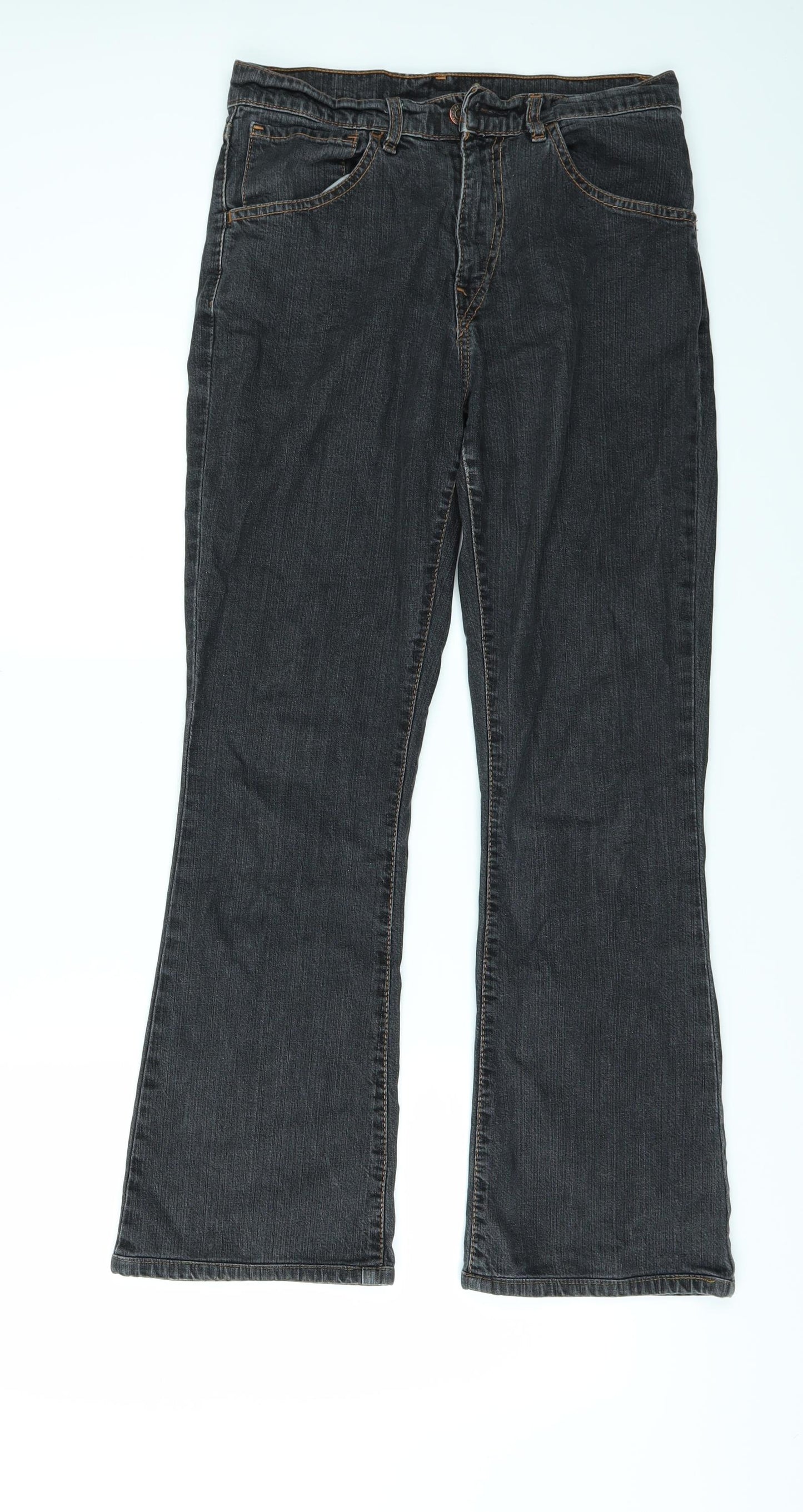 Levi's Womens Black  Denim Flared Jeans Size 28 in L28 in