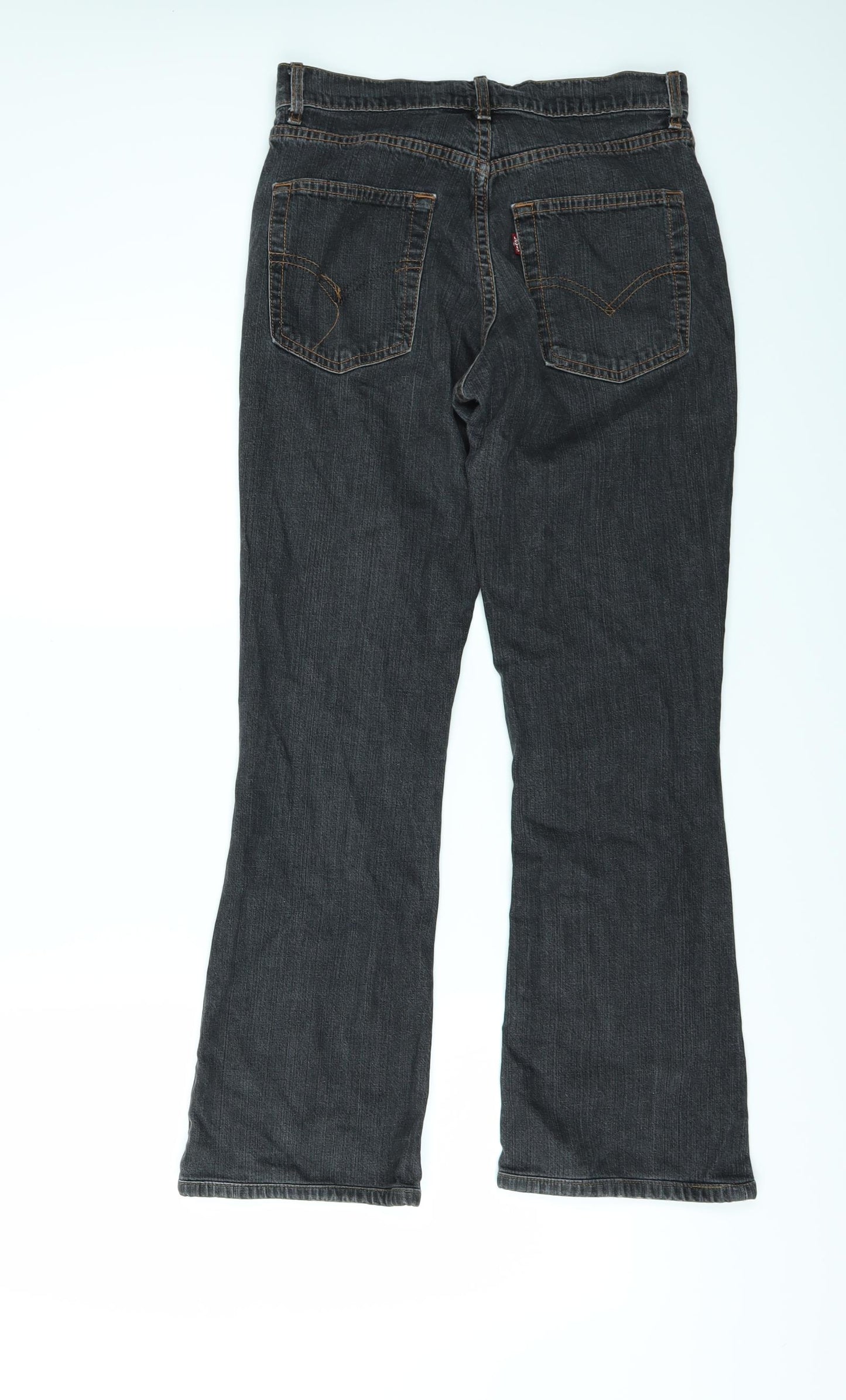 Levi's Womens Black  Denim Flared Jeans Size 28 in L28 in