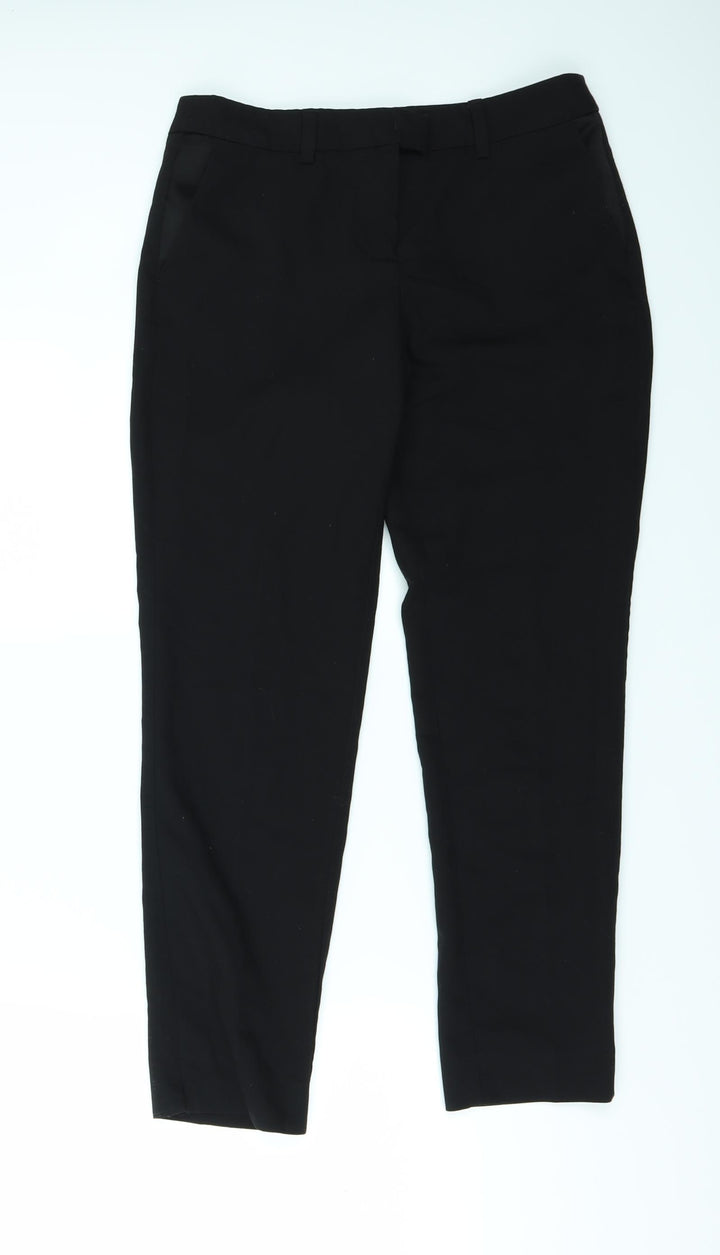 Sisley Womens Black Trousers Size 6 L29 in