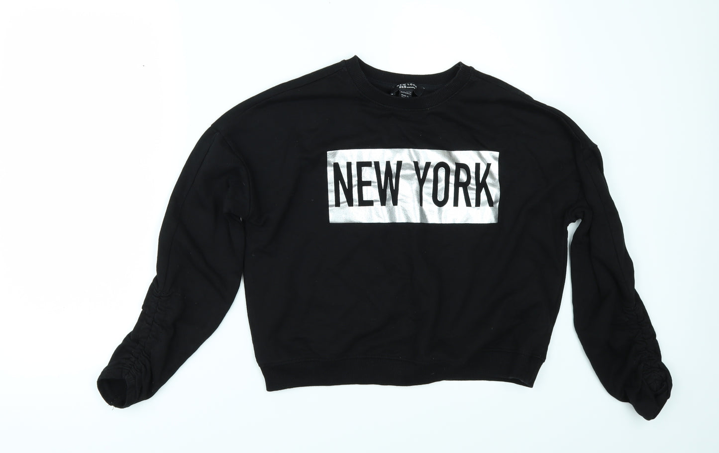 New Look Girls Black   Pullover Hoodie Size 12-13 Years