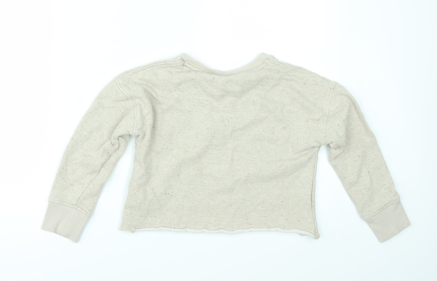 NEXT Girls Beige   Pullover Sweatshirt Size 7 Years