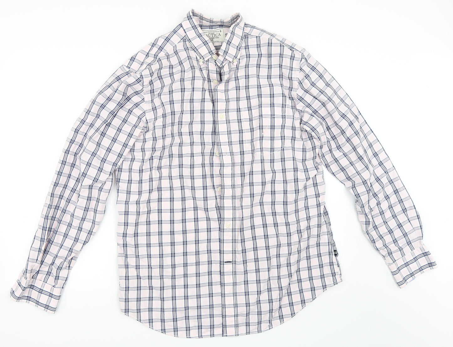 Nautica Mens Pink Check   Button-Up Size M