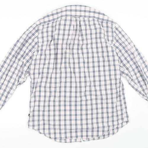 Nautica Mens Pink Check   Button-Up Size M