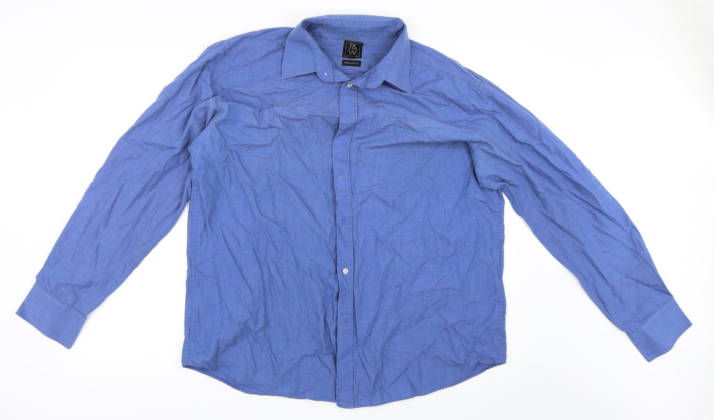 Taylor & Wright Mens Blue    Dress Shirt Size 17