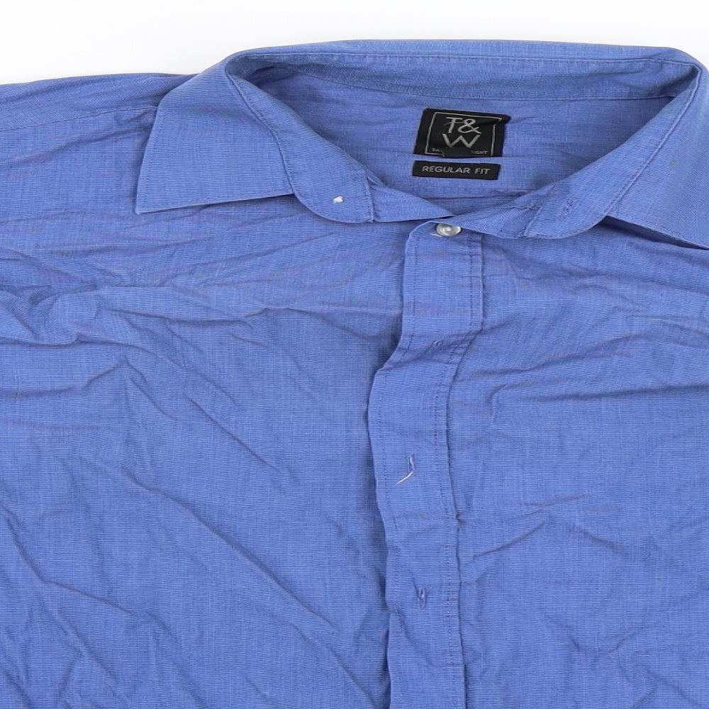 Taylor & Wright Mens Blue    Dress Shirt Size 17