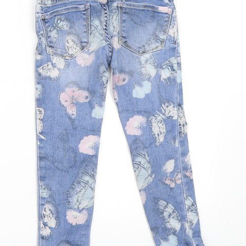 Gap Girls Blue  Denim Skinny Jeans Size 4 Years - Butterfly