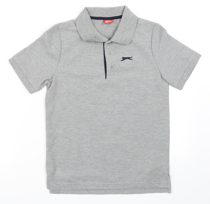 Slazenger Boys Grey Basic Polo Size 11-12 Years
