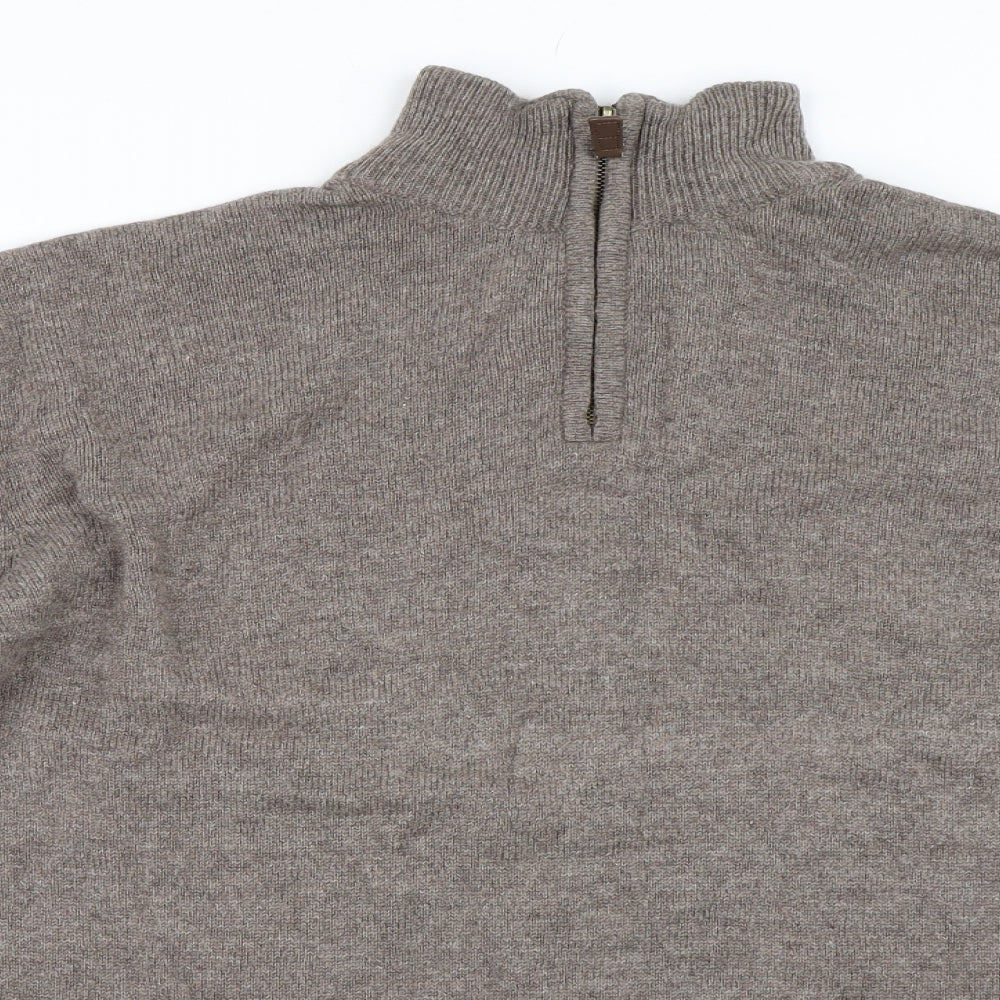 Blue Harbour Mens Brown   Henley Jumper Size XL