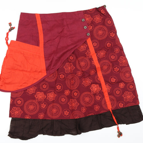 Keawa Womens Red   A-Line Skirt Size XL