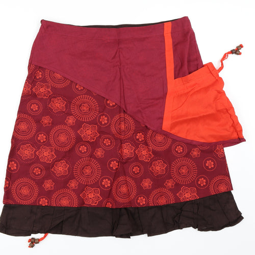 Keawa Womens Red   A-Line Skirt Size XL