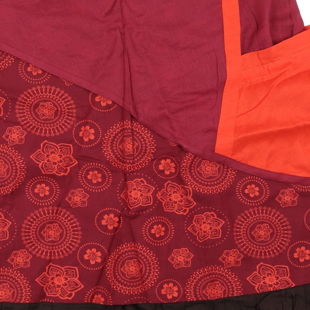 Keawa Womens Red   A-Line Skirt Size XL