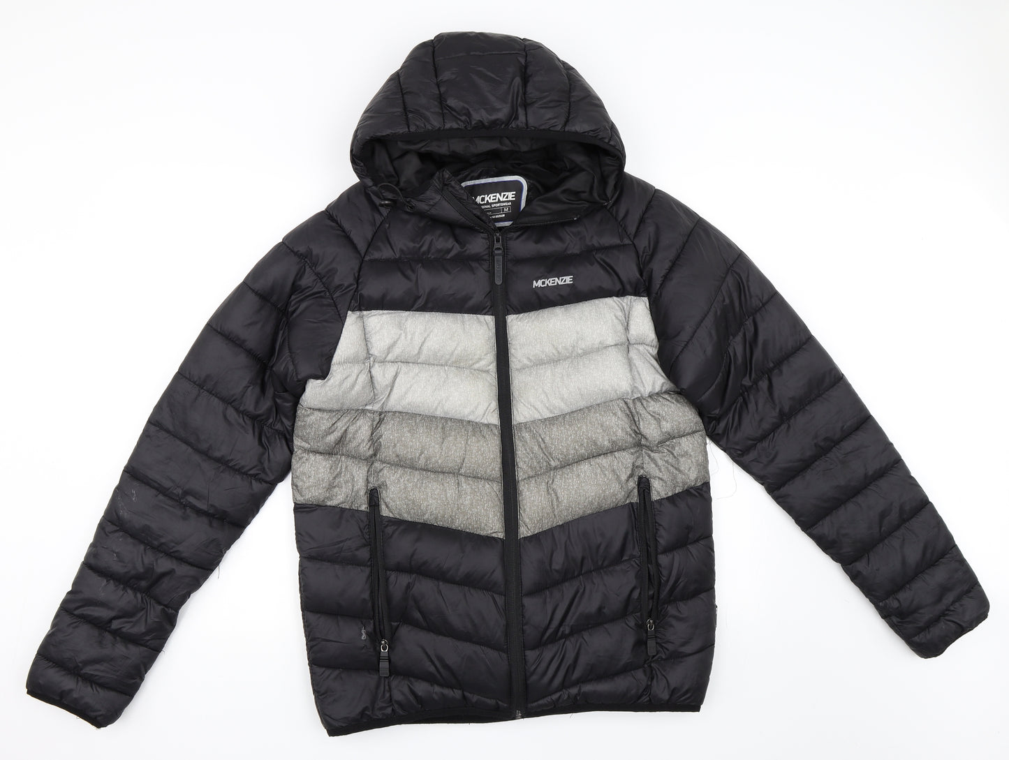 McKenzie Mens Black   Puffer Jacket Coat Size M