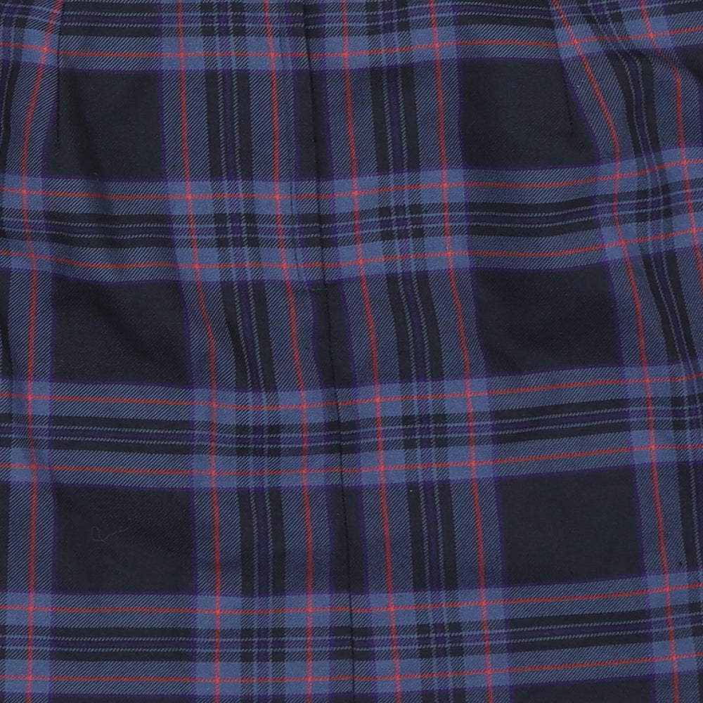 New Look Womens Blue Check  A-Line Skirt Size 12
