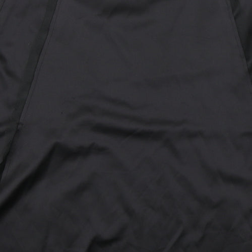 Topshop Womens Black  Satin Flare Skirt Size 6