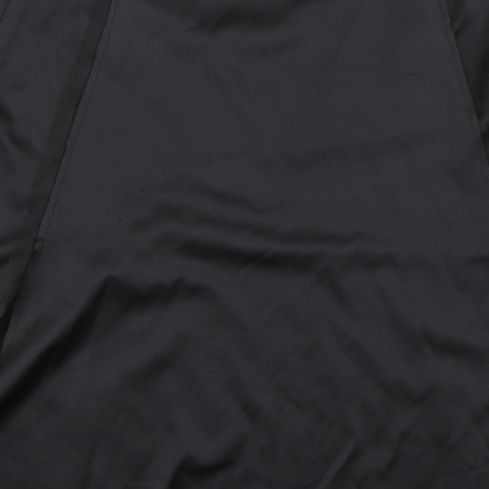 Topshop Womens Black  Satin Flare Skirt Size 6