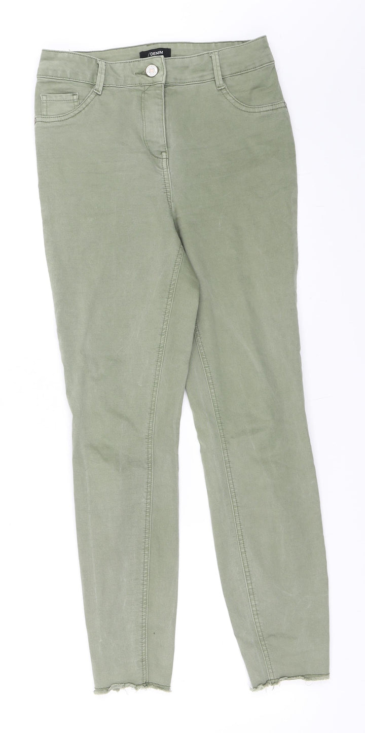 Matalan Womens Green Skinny Jeans Size 10 L27 in