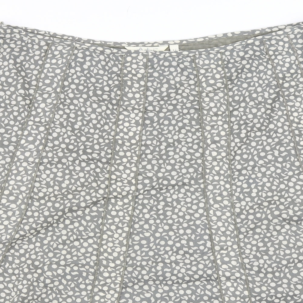 Adini Womens Grey   Flare Skirt Size L
