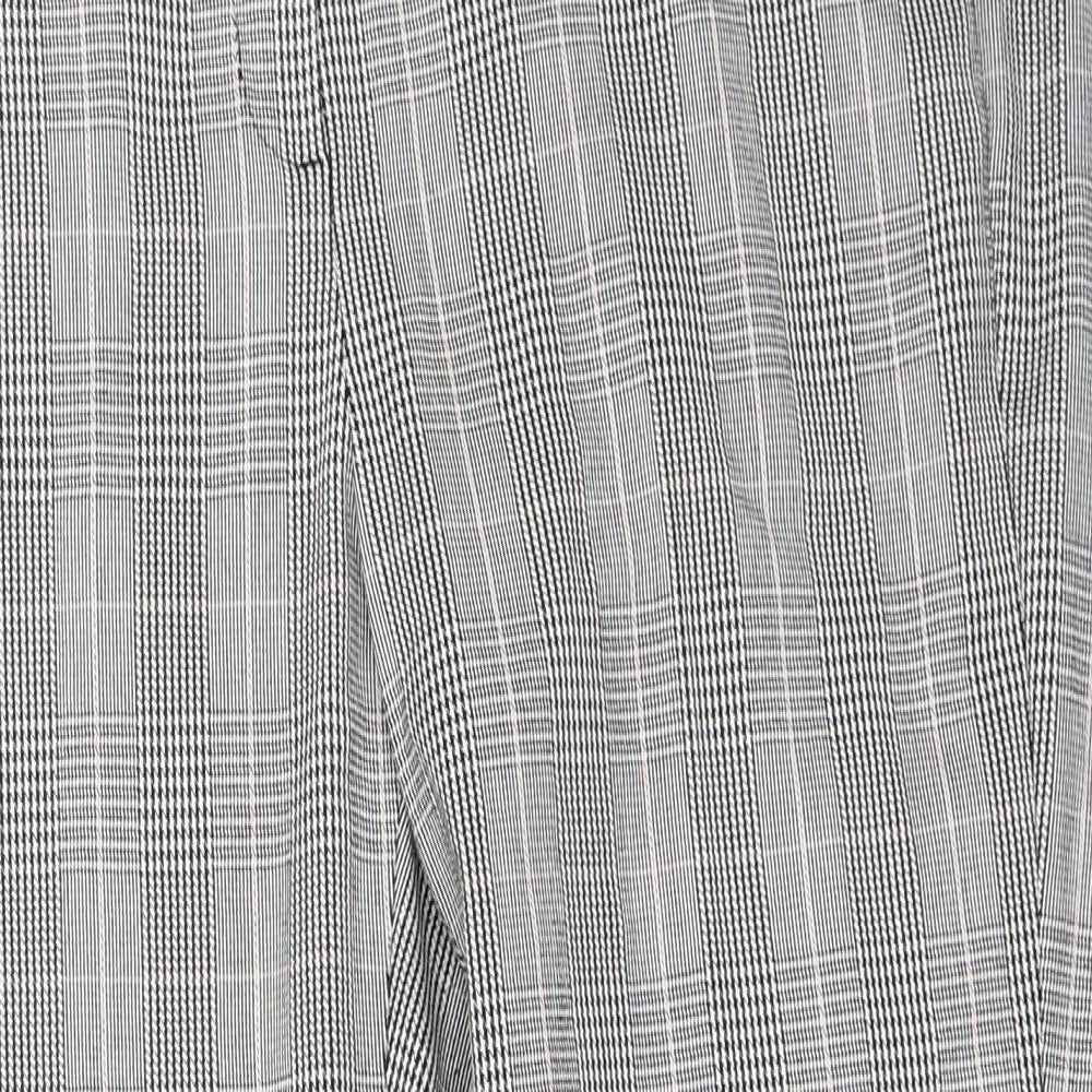 Marks and Spencer Womens Black Houndstooth  Trousers  Size 16 L28 in