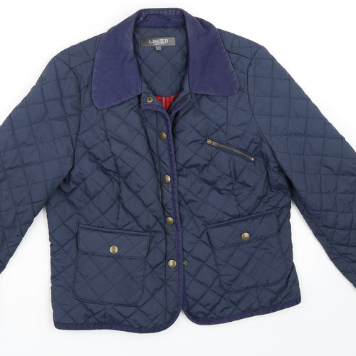 Limited Collection Womens Blue   Quilted Coat Size 12