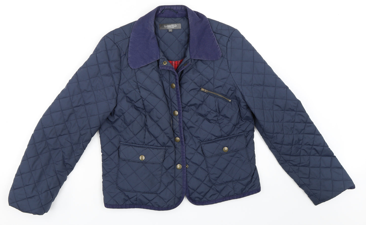 Limited Collection Womens Blue   Quilted Coat Size 12