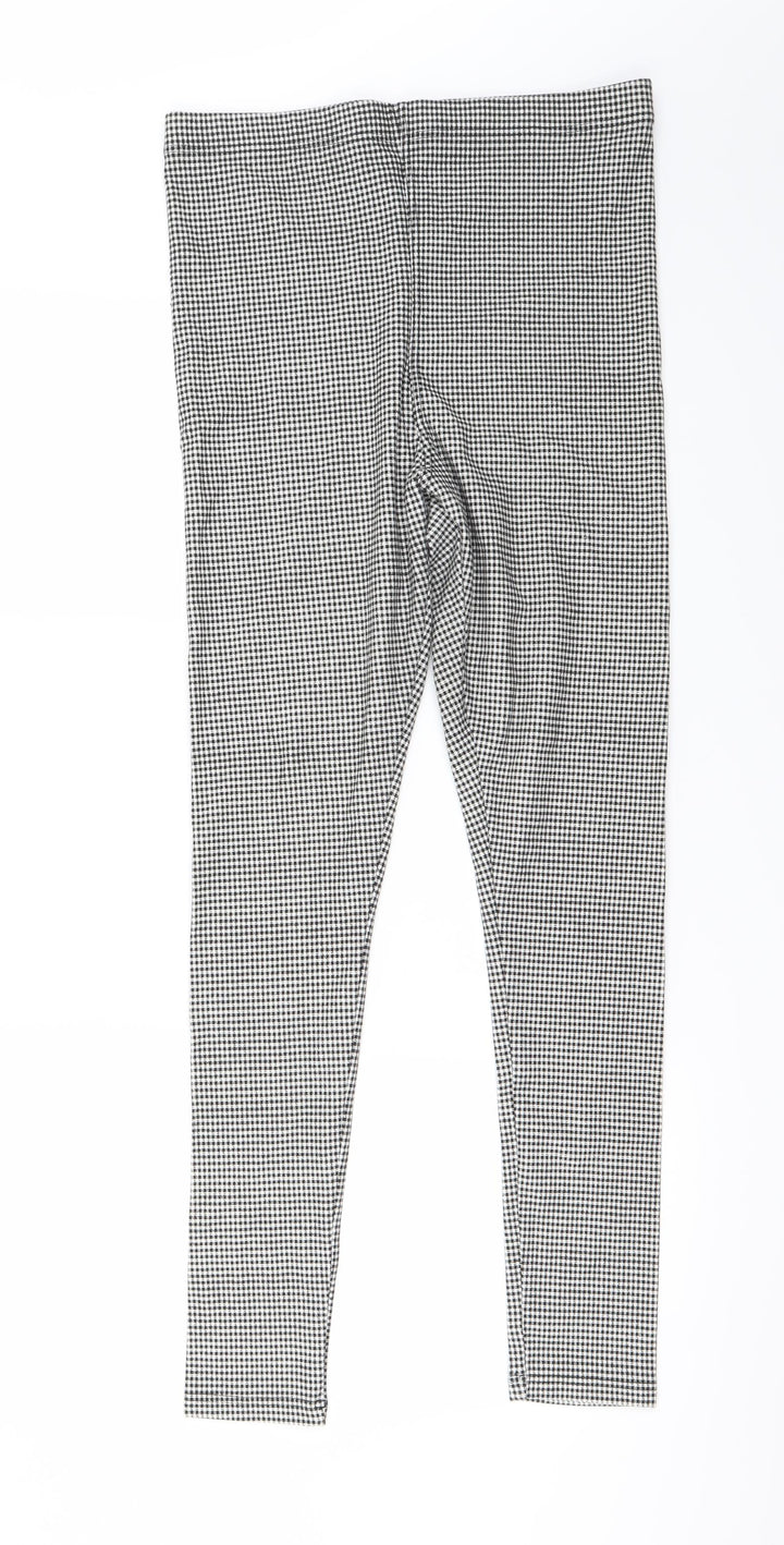 Topshop Womens White Check Jegging Trousers Size 10 L27 in