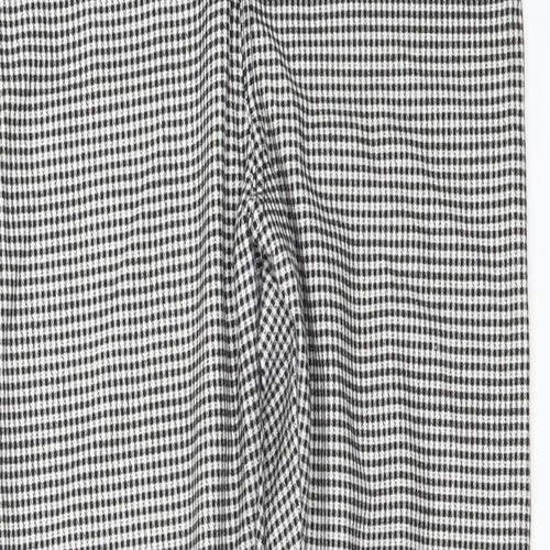 Topshop Womens White Check  Jegging Trousers Size 10 L27 in