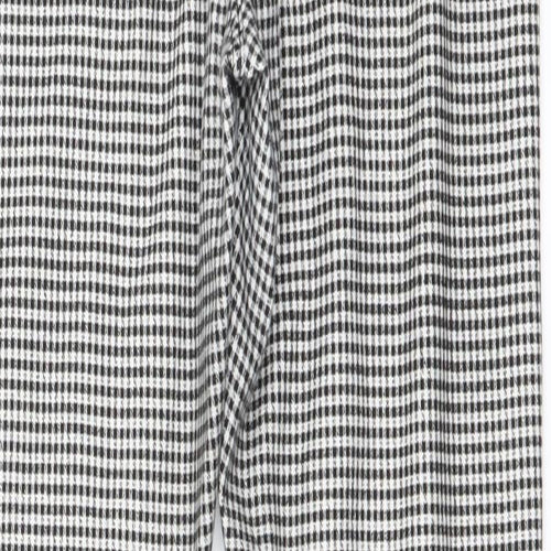 Topshop Womens White Check  Jegging Trousers Size 10 L27 in