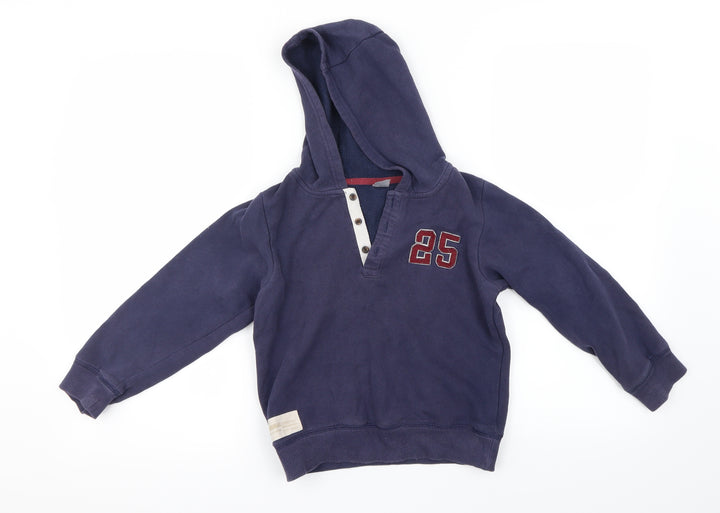 Carter Boys Blue   Henley Hoodie Size 7 Years
