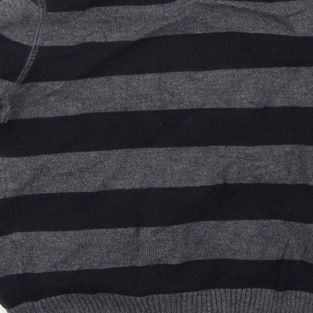 Kickers Boys Green Striped  Cardigan Jumper Size 8-9 Years