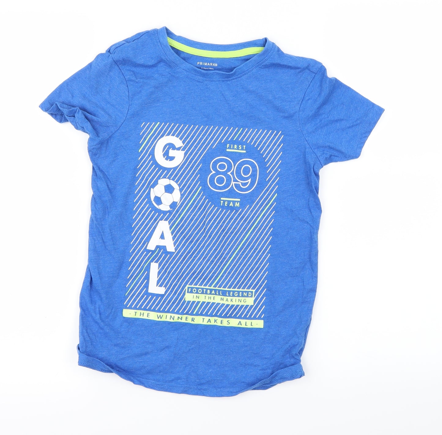 Primark Boys Blue   Basic T-Shirt Size 9-10 Years