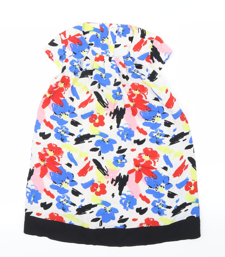 Preworn Girls White   Fit & Flare  Size 7-8 Years