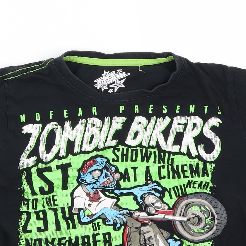 No Fear Boys Black   Basic T-Shirt Size 7-8 Years