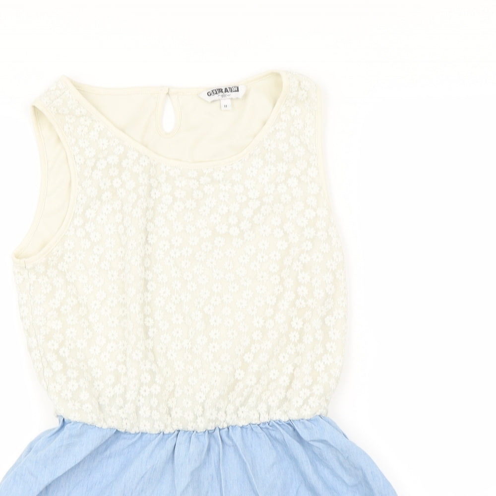 New Look Girls Blue   A-Line  Size 13 Years