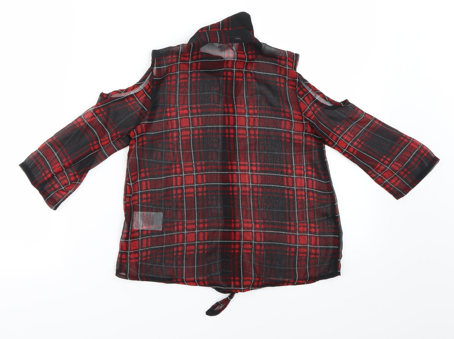 Miss Evie  Girls Black Check  Basic Button-Up Size 9 Years