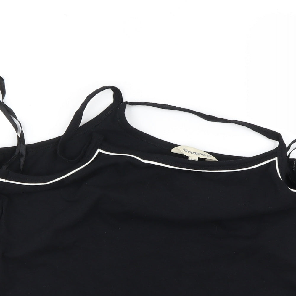 Atmosphere Womens Black   Basic T-Shirt Size 20