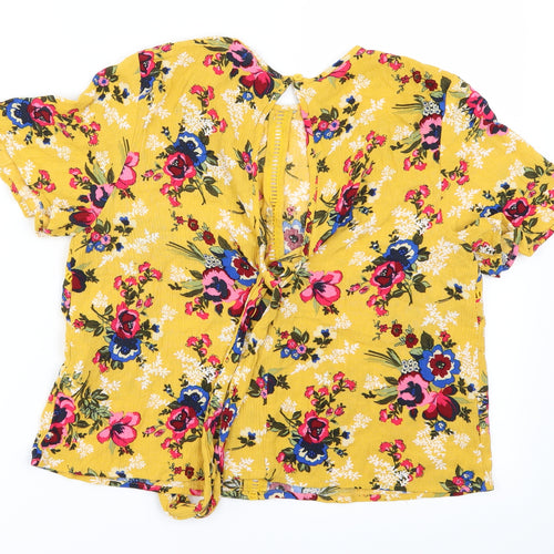 New Look Womens Yellow   Basic T-Shirt Size 8
