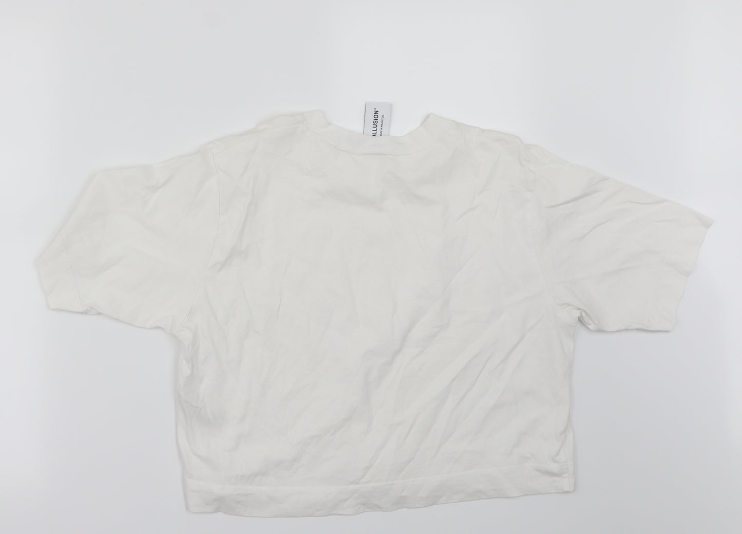COLLUSION Womens White   Basic T-Shirt Size 10