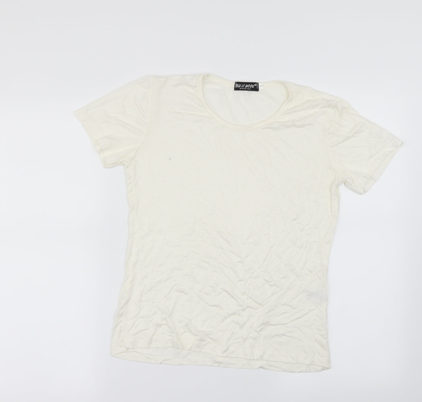 julie mode Womens White   Basic T-Shirt Size L