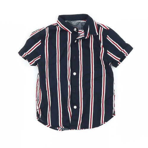 Primark Boys Black Striped  Basic Button-Up Size 2-3 Years