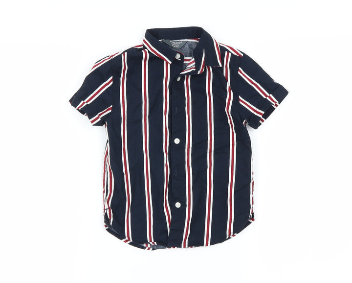Primark Boys Black Striped Basic Button-Up Size 2-3 Years