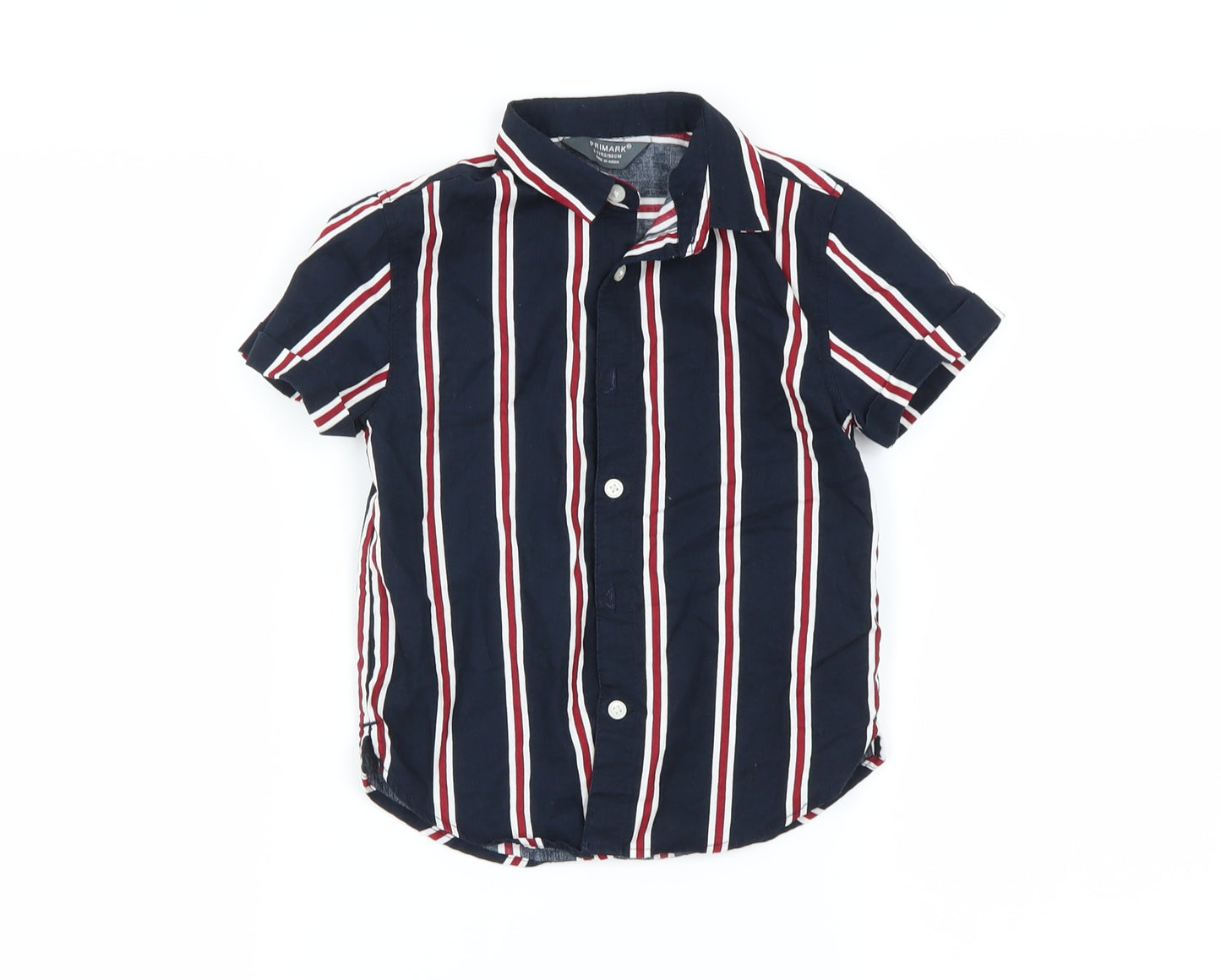 Primark Boys Black Striped  Basic Button-Up Size 2-3 Years